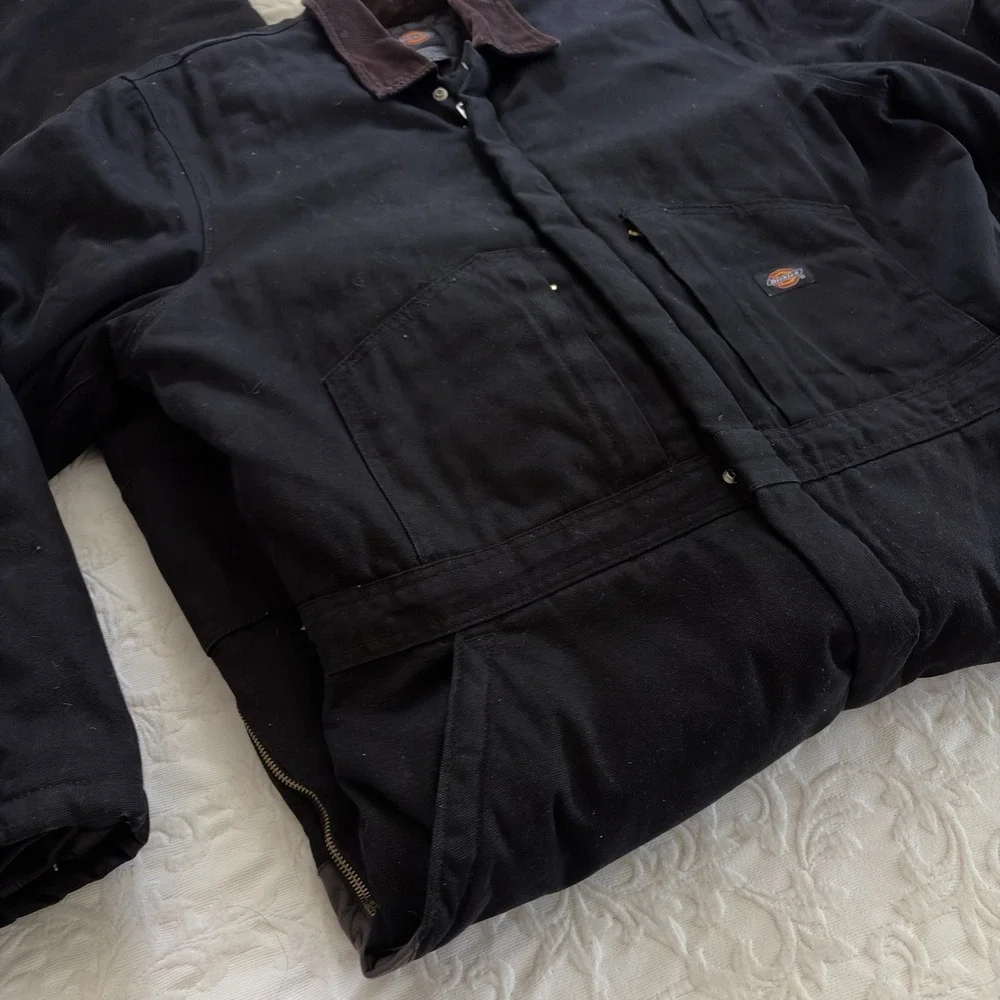 Dickies‎ TV239BK XL Tall Duck Insulated Coveralls Black Double Knee Workwear